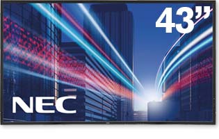 AVCs Info- & DisplaySystem kombineret med en 43'' NEC skærm er en løsning, der eksponerer dit budskab via knivskarp digital skiltning