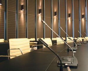 Viborg Regionrådssal er udstyret med et Bosch konferencesystem