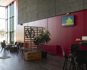 Skærme der afspiller trailers, program m.v.